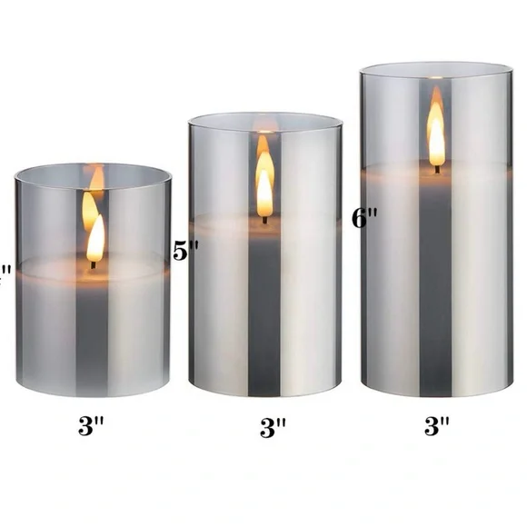 LED Flameless Candle Set - Warm Amber Glow - Picture 8 of 8